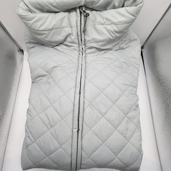 Giacca Light Grey Women’s Jacket XL Cinch Waist Adjustable Zip Pockets Polyester - Picture 13 of 13